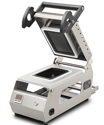304 Stainless Steel Manual Type Tray Sealing Machine DQ-2 with Adjustable Temperature Circle-cut Design for Labor-saving Fast Food Packaging