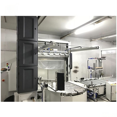 Fully Automatic 220v-50/60hz Pallet Wrapping Machine with 30pcs/min Speed Stretch Film Wrapper