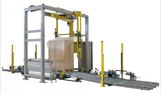 Full Automatic Electric Motor PLC Controlled Food Packaging Spiral Arm Wrapping Machine with Plastic Film Covering