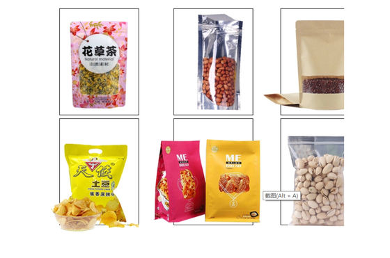 40Bags Min Multi Packing Machine Premade Pouch Chips Snacks Pop Corns