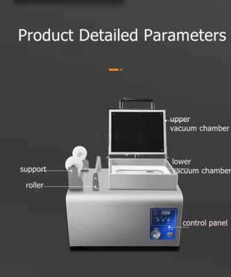 Plastic Tray Vacuum Skin Sealing Machine CH-DQ230VST with Food Grade Stainless Steel and 6061 Anodized Aluminum Mold for Fast Food Packaging