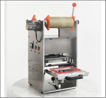 Compact Electric Manual Milk Tea Sealing Machine with Food-Grade Stainless Steel Body and 6061 Anodized Aluminum Mold