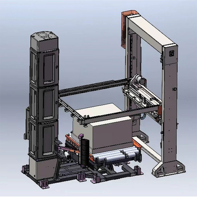 Full Automatic Electric Motor PLC Controlled Food Packaging Spiral Arm Wrapping Machine with Plastic Film Covering